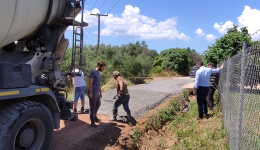 Εργασίες τσιμεντοστρώσεων αγροτικών δρόμων και βελτιώσεις προσβασιμότητας στην Κοινότητα Ανάληψης